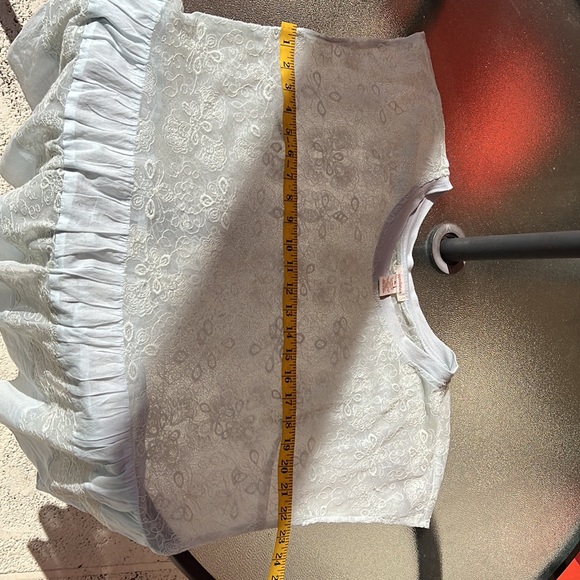 Sundance Lace Boho Tunic Top Light Blue - Picture 8 of 8